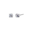 14K White Gold / 3 MM / Pair Solitaire Stud Earring 14K - Adina Eden's Jewels