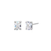 14K White Gold / Pair CZ Baguette Shape Stud Earring 14K - Adina Eden's Jewels