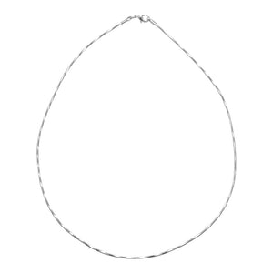 Solid Diamond Cut Twisted Omega Choker Necklace