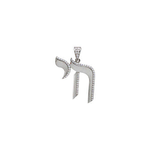 CZ Pave Shape Chai Charm