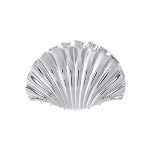 Silver XL Metal Sea Shell Hair Claw Clip - Adina Eden's Jewels