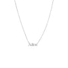 14K White Gold / 3 Mini Solid Nameplate Chain Necklace 14K - Adina Eden's Jewels