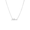 14K White Gold / 3 Solid Mini Script Name Necklace 14K - Adina Eden's Jewels