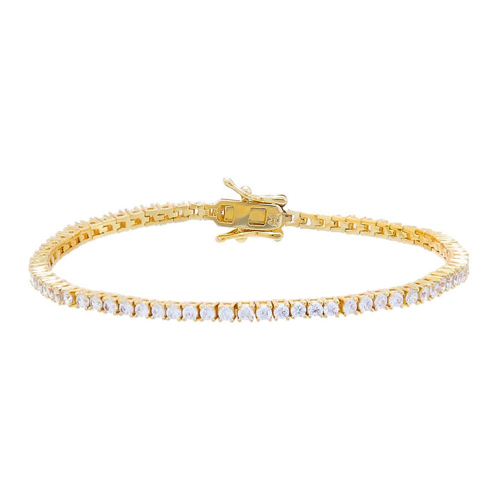 Gold / 2MM / 6.5" Classic Tennis Bracelet - Adina Eden's Jewels