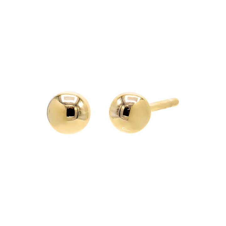 14K Gold / 3MM / Pair Solid Ball Stud Earring 14K - Adina Eden's Jewels