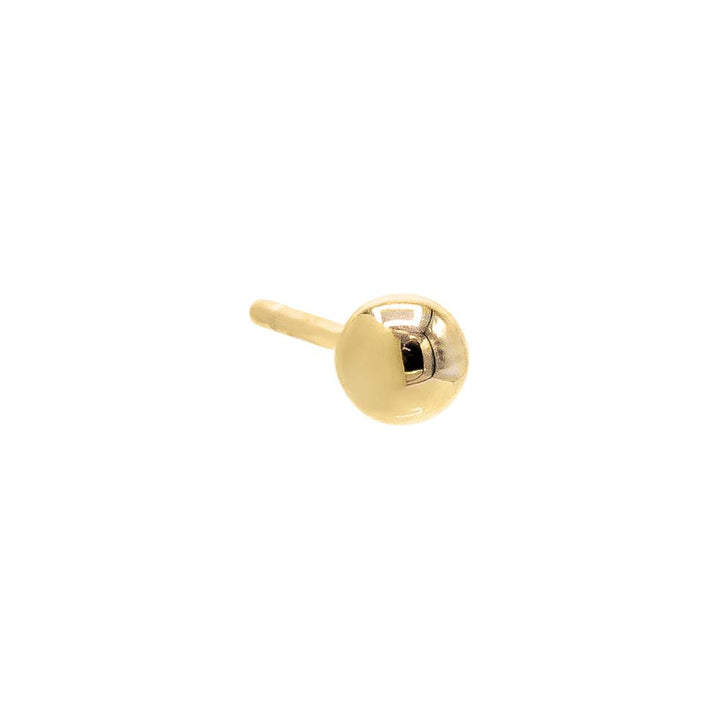 14K Gold / 3MM / Single Solid Ball Stud Earring 14K - Adina Eden's Jewels