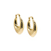 Gold Solid Chubby XL Hoop Earring - Adina Eden's Jewels