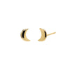 14K Gold / 3 MM / Pair Solid Crescent Stud Earring 14K - Adina Eden's Jewels