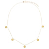  Solid Dangling Discs Necklace 14K - Adina Eden's Jewels
