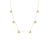 14K Gold Solid Dangling Hearts Necklace 14K - Adina Eden's Jewels
