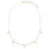  Solid Mini Dangling Crosses Necklace 14K - Adina Eden's Jewels