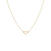 14K Gold Solid Mini Open Heart Choker Necklace 14K - Adina Eden's Jewels