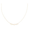 14K Gold Solid Mini Open Hearts Choker Necklace 14K - Adina Eden's Jewels