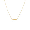 14K Gold Solid Open Heart Bar Necklace 14K - Adina Eden's Jewels