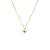 Gold Solid Puffy Heart Necklace - Adina Eden's Jewels