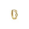 14K Gold / Single Solid Rounded Link Huggie Earring 14K - Adina Eden's Jewels