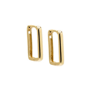 14K Gold / Pair Solid Square Huggie Earring 14K - Adina Eden's Jewels