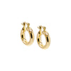 Gold / 15 MM Solid Tube Hoop Earring - Adina Eden's Jewels