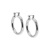 Silver / 30 MM Solid Tube Hoop Earring - Adina Eden's Jewels