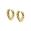 Gold Twisted V-Shape Huggie Earring - Adina Eden's Jewels