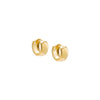 14K Gold / Pair Itty Bitty Solid Wide Huggie Earring 14K - Adina Eden's Jewels