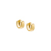 14K Gold / Pair Solid Wide Huggie Earring 14K - Adina Eden's Jewels