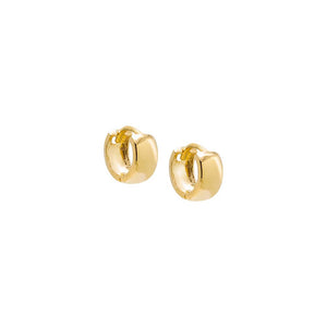 Solid Wide Huggie Earring 14K