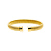 Gold / 8 MM Solid Wide Snake Open Claw Bangle Bracelet - Adina Eden's Jewels