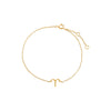 14K Gold / Aries Solid Zodiac Bracelet 14K - Adina Eden's Jewels
