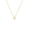 14K Gold / Taurus Solid Zodiac Necklace 14K - Adina Eden's Jewels