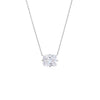 Silver / 12MM CZ Emerald Shape Pendant Necklace - Adina Eden's Jewels