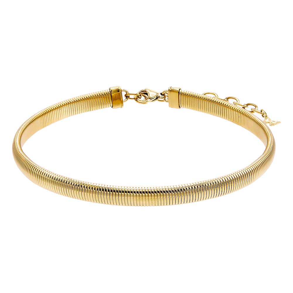 Gold / 12MM Thin Snake Chain Choker - Adina Eden's Jewels