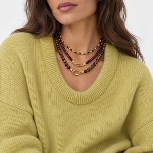Golden Tiger Eye Gemstone Choker Necklace - Adina Eden's Jewels