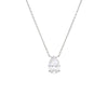 Silver / 12MM CZ Pear Shape Pendant Necklace - Adina Eden's Jewels