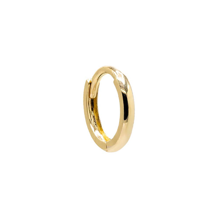 14K Gold / 8 MM / Single Thin Solid Cartilage Huggie Earring 14K - Adina Eden's Jewels