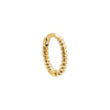 14K Gold / Single Thin Twisted Cartilage Huggie Earring 14K - Adina Eden's Jewels