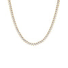 Gold / 3MM / 16IN Three Prong Tennis Necklace - Adina Eden's Jewels