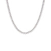Silver / 3MM / 16IN Three Prong Tennis Necklace - Adina Eden's Jewels