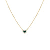 Malachite Tiny Pave Colored Gemstone Pendant Necklace - Adina Eden's Jewels