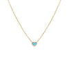 Turquoise Tiny Pave Colored Gemstone Pendant Necklace - Adina Eden's Jewels