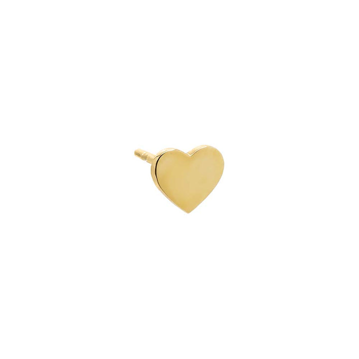 14K Gold / Single Tiny Solid Heart Stud Earring 14K - Adina Eden's Jewels