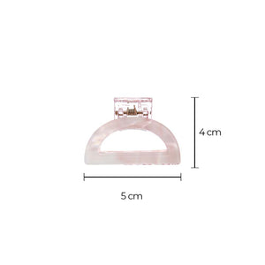 Colored Transparent Semi Circle Cutout Claw Clip Combo Set - Adina Eden's Jewels