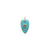 Evil Eye Elongated Heart Natural Stone Pendant