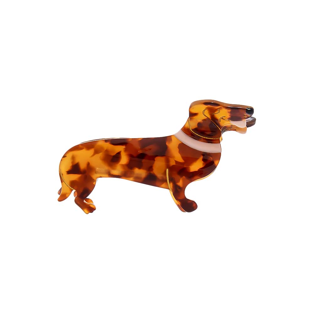 Brown Dachshund Dog Breed Hair Claw Clip - Adina Eden's Jewels