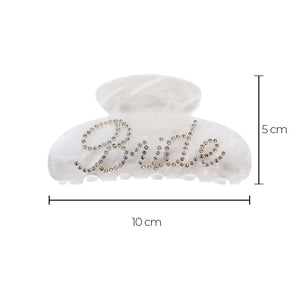 White Rhinstone 'Bride' Claw Clip - Adina Eden's Jewels