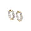Gold / 18MM CZ Classic Pavé Hoop Earring - Adina Eden's Jewels