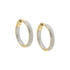 Gold / 25MM CZ Pavé Chunky Hoop Earring - Adina Eden's Jewels