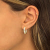  CZ Round Hoop Earring - Adina Eden's Jewels