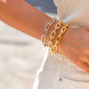  Solid/Pavé Chunky Paperclip Link Bracelet - Adina Eden's Jewels