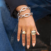  Solid/Pavé Chunky Link Bracelet - Adina Eden's Jewels